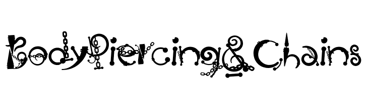 BodyPiercing&Chains  Free Fonts Download