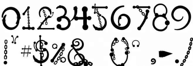 BodyPiercing&Chains Font OTHER CHARS