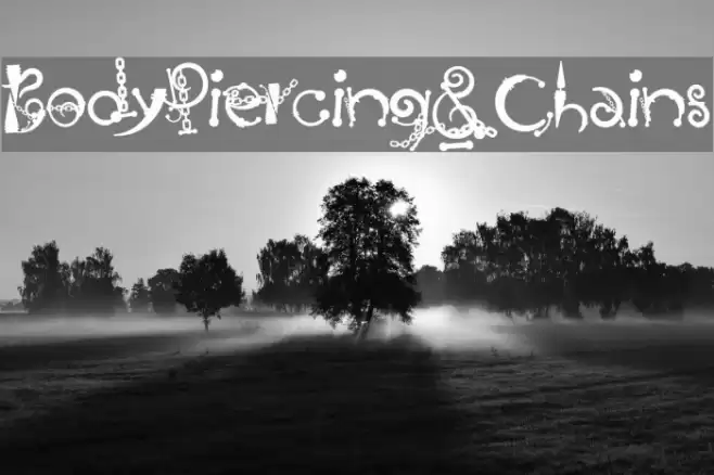 BodyPiercing&Chains Font examples