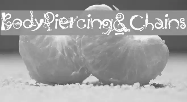 BodyPiercing&Chains Font examples