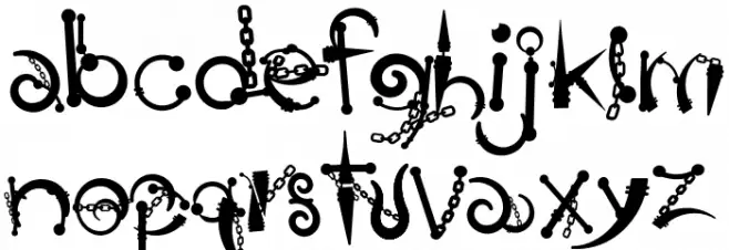 BodyPiercing&Chains خط أحرف صغيرة