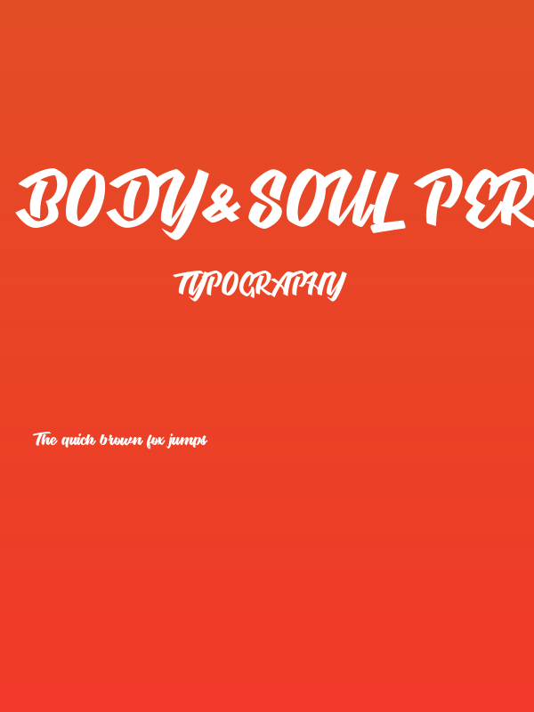 Body&Soul personal Use  Poster