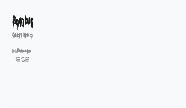 Bodybag Business Card