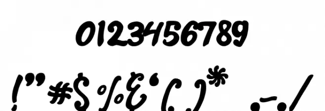 Bodyluck Font OTHER CHARS