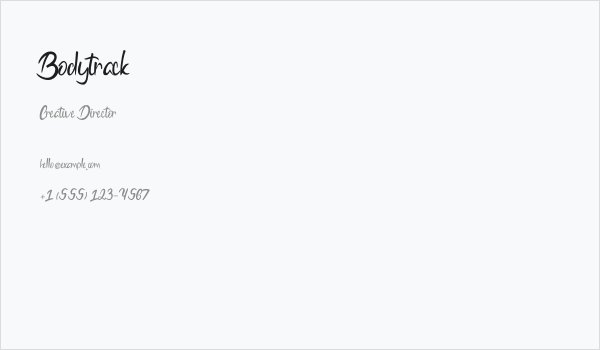 Bodytrack Business Card