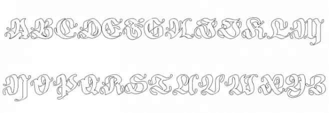 Bodywork-Outline Polices MAJUSCULES