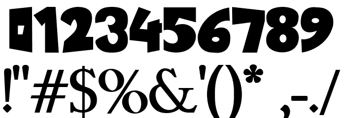 Boebloe Bold Font OTHER CHARS
