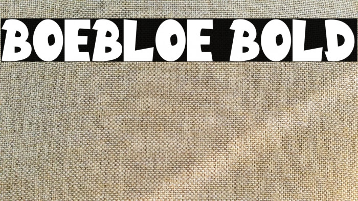 Boebloe Bold Font examples