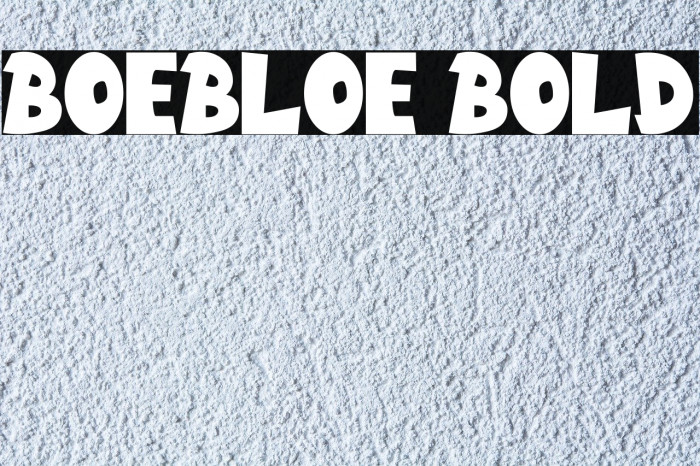 Boebloe Bold Font examples