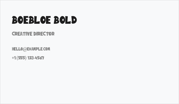 Boebloe Bold Business Card
