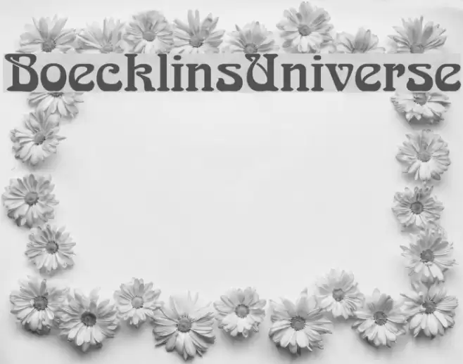 BoecklinsUniverse Font examples
