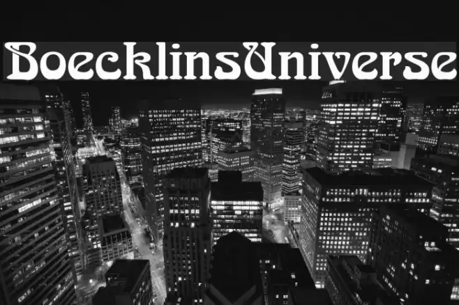 BoecklinsUniverse Font examples