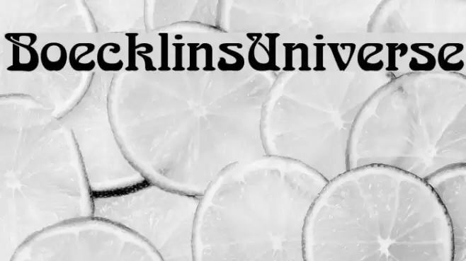 BoecklinsUniverse Font examples
