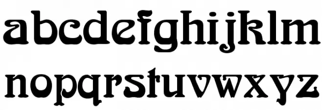 BoecklinsUniverse Schriftart Kleinbuchstaben