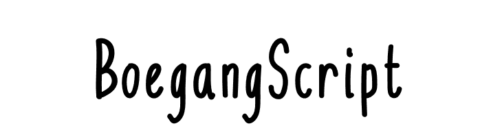 Boegang Script  les polices de caractères gratuit tlcharger