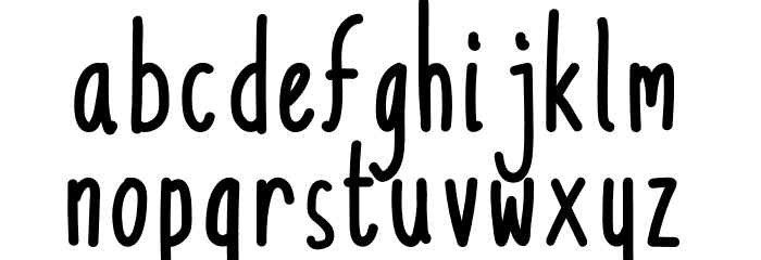 Boegang Script Font LOWERCASE