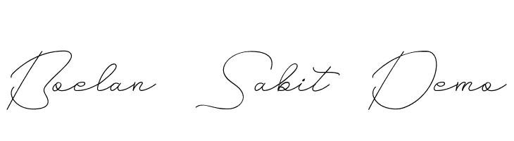 Boelan Sabit Demo  Free Fonts Download