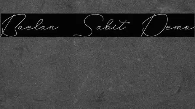Boelan Sabit Demo Schriftart examples