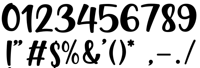 Boendalove Font OTHER CHARS