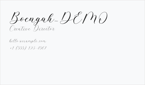 Boengah_DEMO Business Card