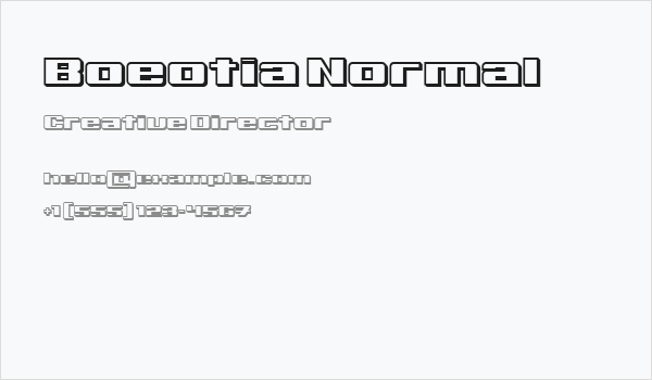 Boeotia Normal Business Card