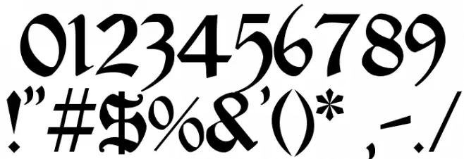 BoereTudor Font OTHER CHARS