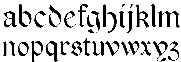 BoereTudor Font LOWERCASE