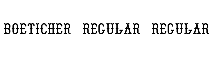 Boeticher Regular Regular  免费字体下载