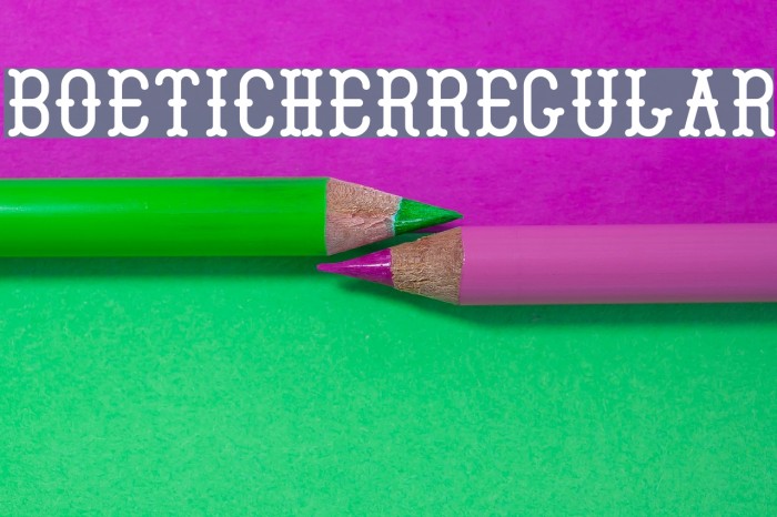 Boeticher-Regular Font examples