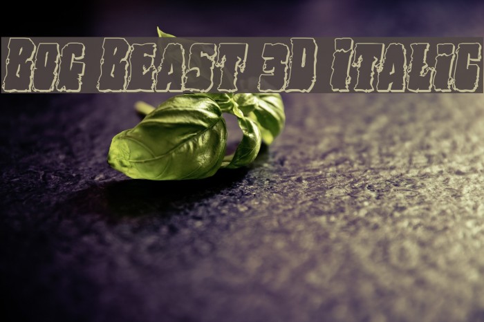 Bog Beast 3D Italic Font examples