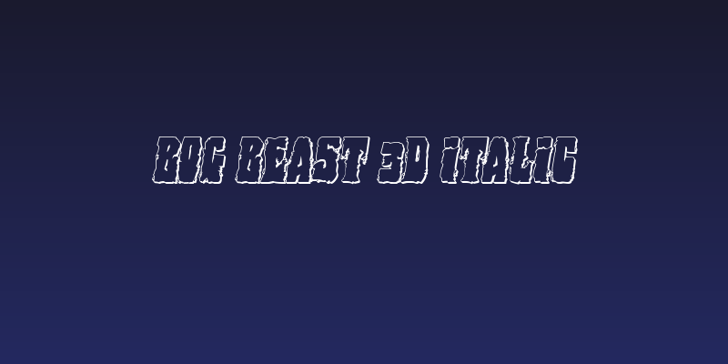Bog Beast 3D Italic Social Header