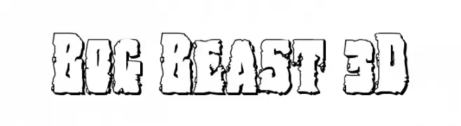 Bog Beast 3D  Frei Schriftart Herunterladen