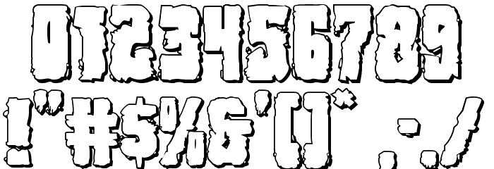 Bog Beast 3D Font OTHER CHARS