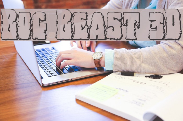 Bog Beast 3D Font examples