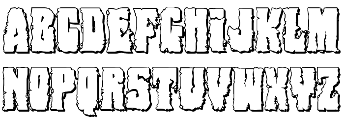 Bog Beast 3D Font LOWERCASE
