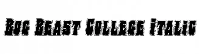 Bog Beast College Italic  Frei Schriftart Herunterladen