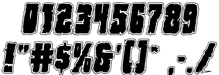 Bog Beast College Italic Font OTHER CHARS