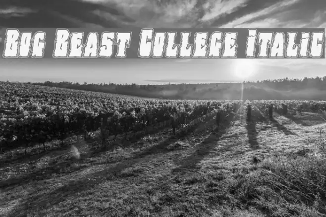 Bog Beast College Italic Example 1