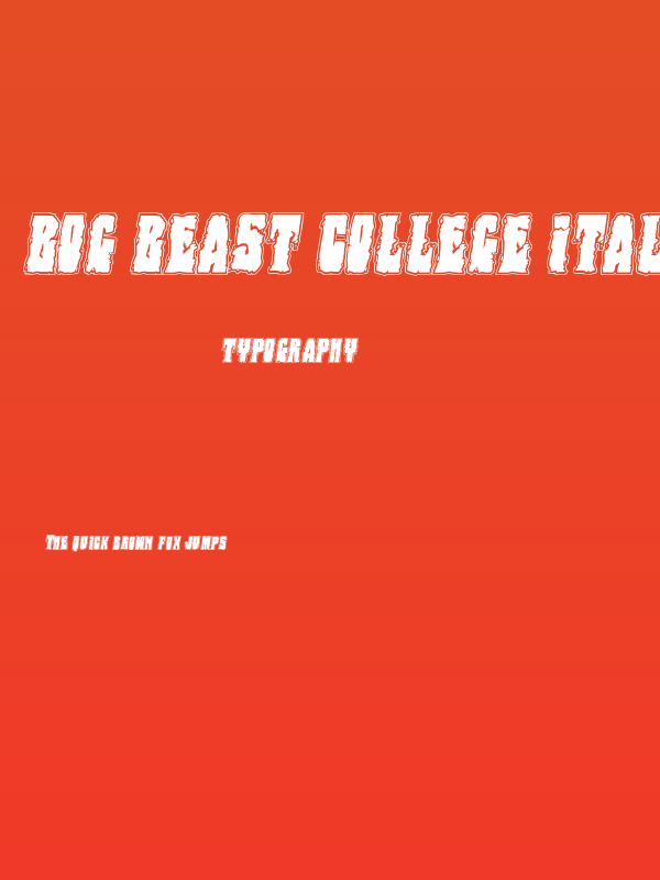 Bog Beast College Italic Poster