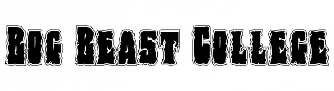 Bog Beast College  Frei Schriftart Herunterladen