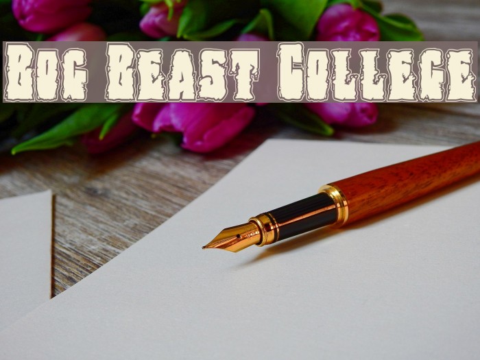 Bog Beast College Font examples