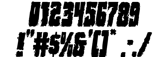 Bog Beast Condensed Italic Font OTHER CHARS