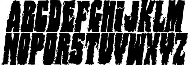 Bog Beast Condensed Italic Polices MAJUSCULES