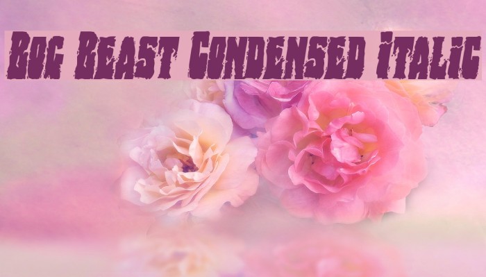 Bog Beast Condensed Italic Font examples