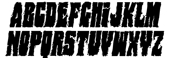 Bog Beast Condensed Italic Font LOWERCASE