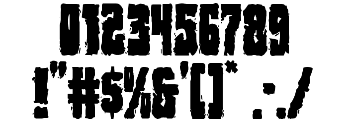 Bog Beast Condensed Font OTHER CHARS