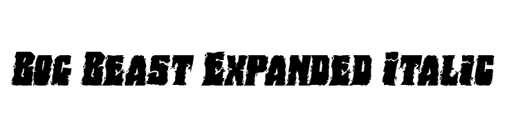 Bog Beast Expanded Italic  font caratteri gratis