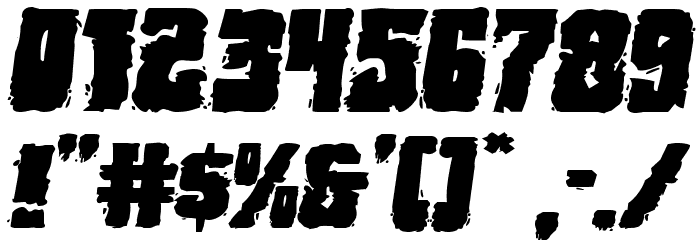 Bog Beast Expanded Italic Font OTHER CHARS