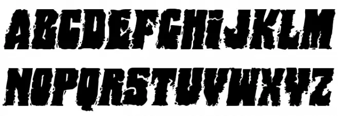 Bog Beast Expanded Italic Schriftart Groß