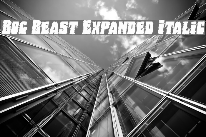 Bog Beast Expanded Italic Font examples